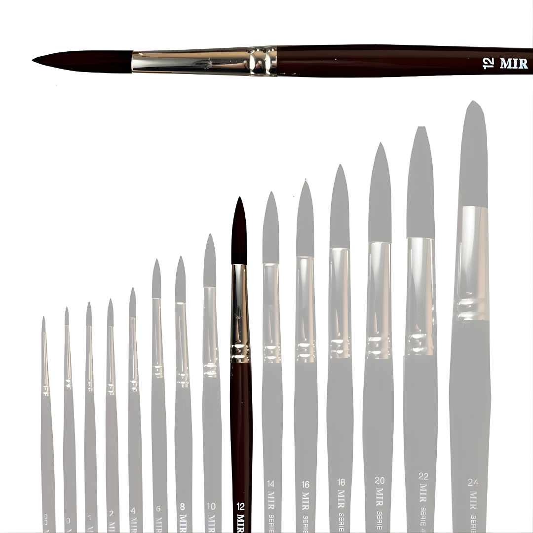 Pincel Redondo Teijin Sintético (Números 2, 6 y 12)