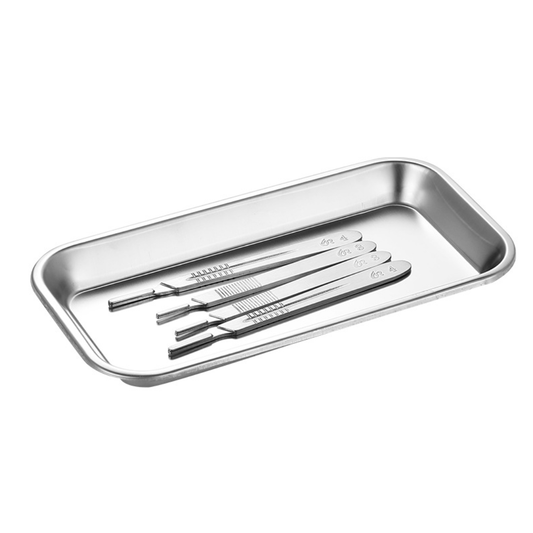 Edelstahl-Tablett 22,5×12×2 cm