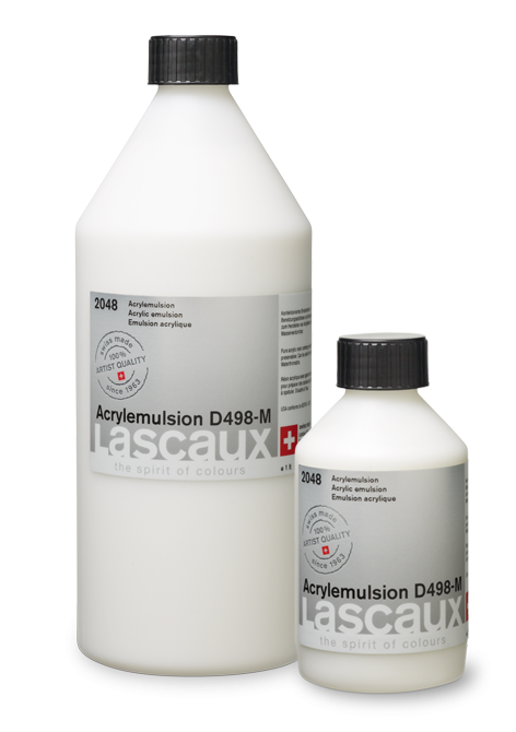 Lascaux Acrylic Emulsion D 498-M, frascos de 250 ml y 1 l