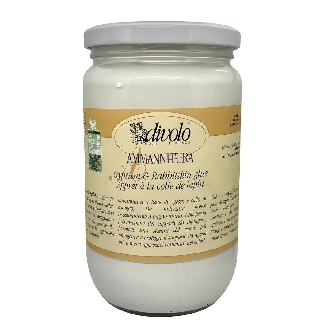 Ammannitura Divolo Firenze - Bologna Plaster and Rabbit's Tail for Traditional Priming