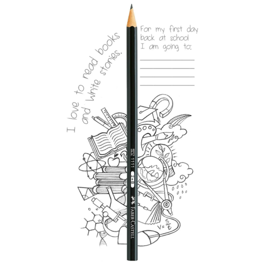 Faber-Castell 1111 Graphitbleistift Schwarz 2B – Professionell für Zeichnung und Skizzen