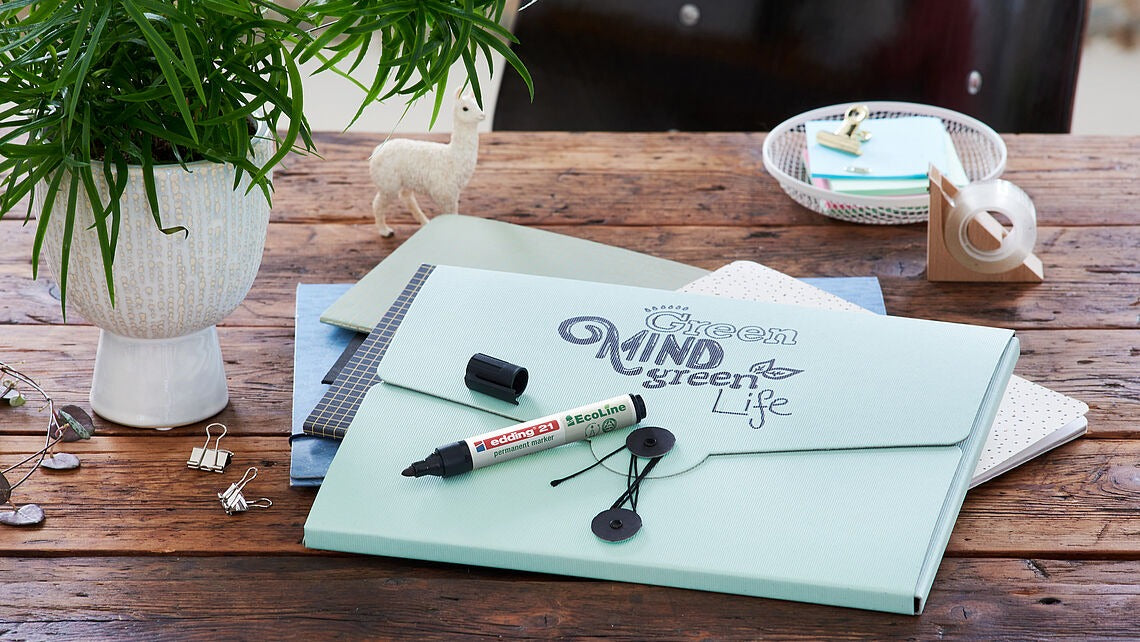 Marcador Permanente edding 21 EcoLine 1,5-3mm 90% Reciclado