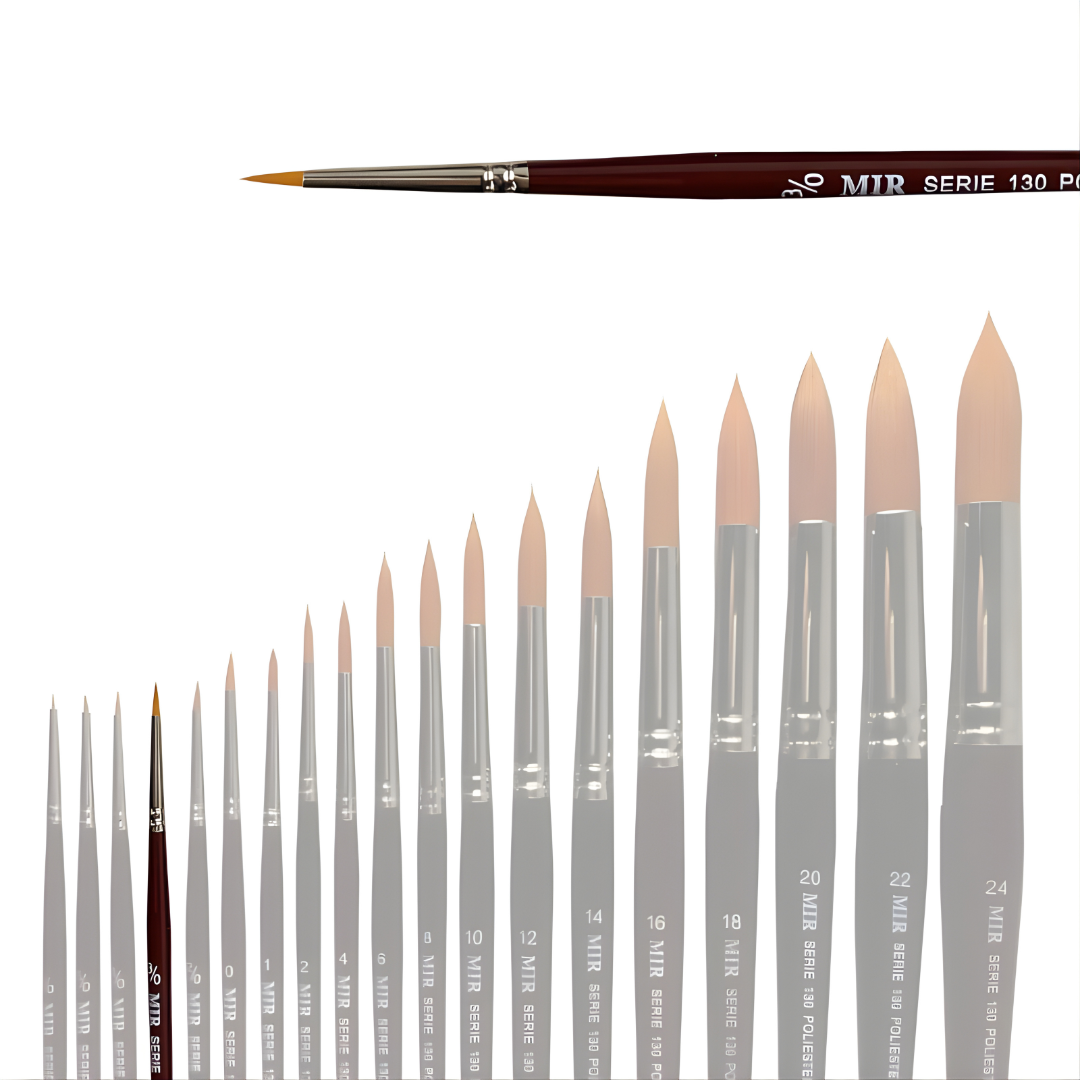 Pincel Redondo Toray Sintético (Números 5/0–10)