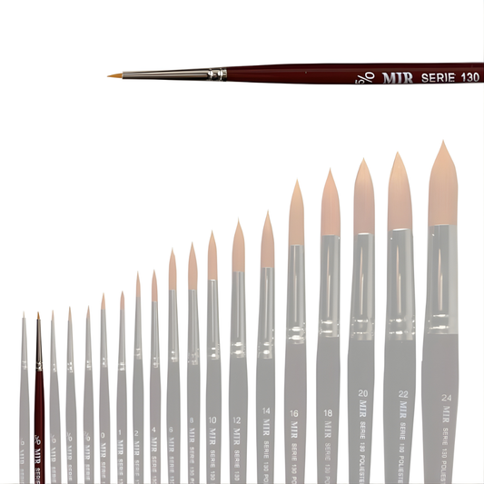 Pincel Redondo Profesional Toray Sintético MIR Ref. 130 - Bellas Artes y Restauración (Nº 5/0-10)