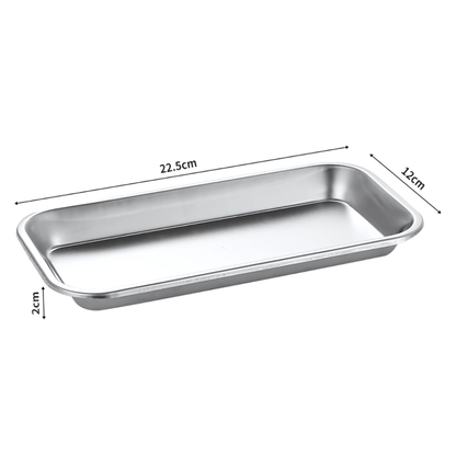 Bandeja de acero inoxidable 22,5×12×2 cm