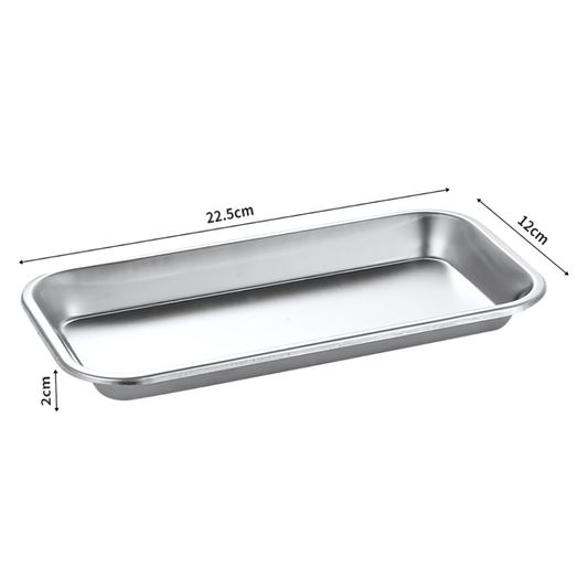 Bandeja de acero inoxidable 22,5×12×2 cm