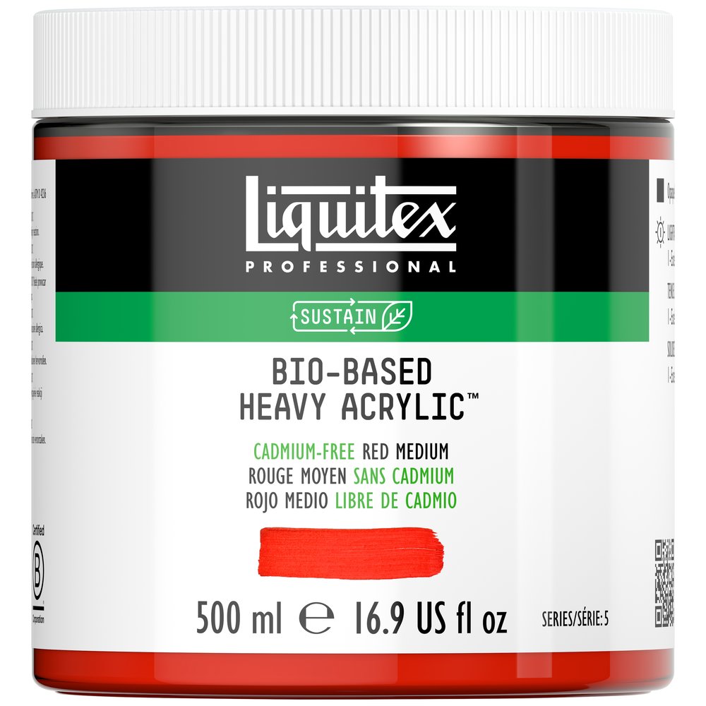 Liquitex Bio-Based Heavy rojo medio libre de cadmio, 500 ml