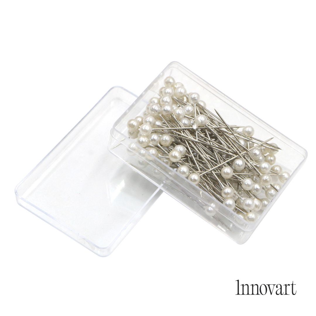 Alfileres con Cabeza de Perla 4×38 mm – Caja x100