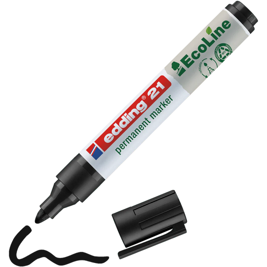 Marcador Permanente edding 21 EcoLine 1,5-3mm 90% Reciclado