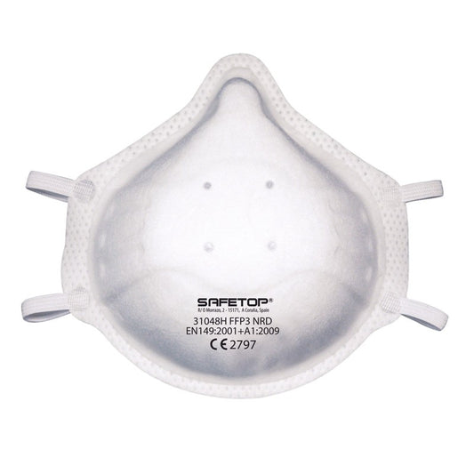 Mascarilla FFP3 NR D preformada sin válvula con sello facial · Safetop 31048H