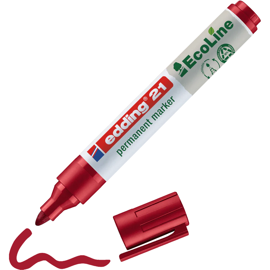 Marcador Permanente edding 21 EcoLine 1,5-3mm 90% Reciclado