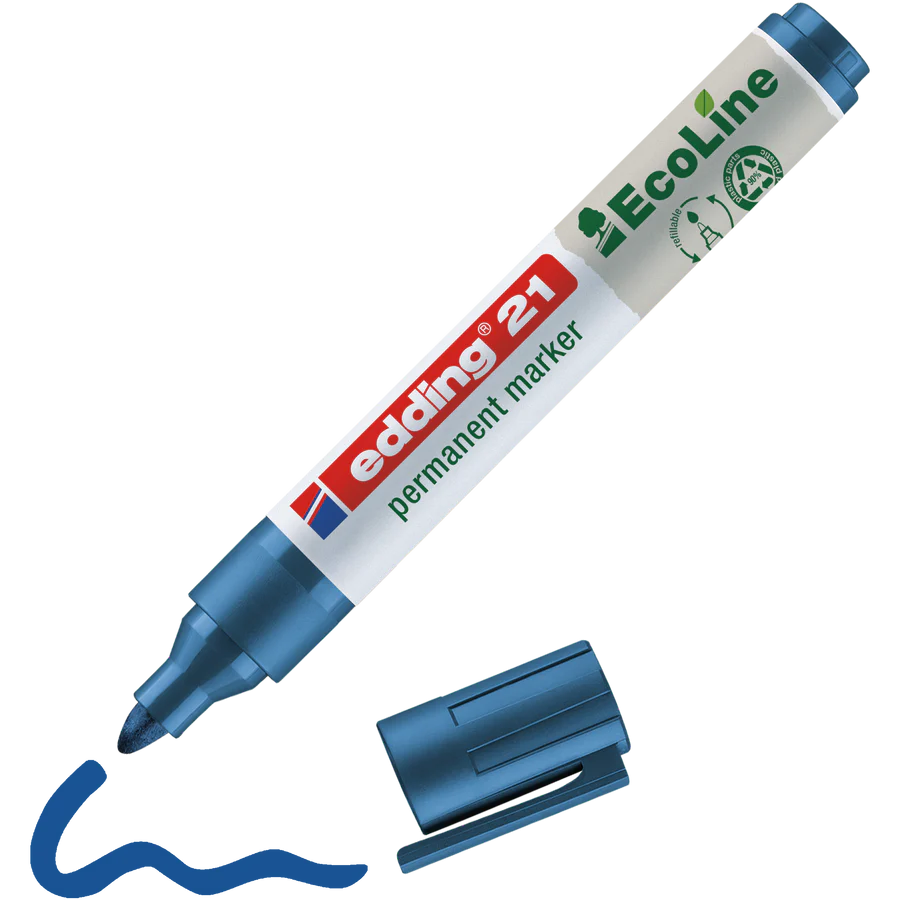 Marcador Permanente edding 21 EcoLine 1,5-3mm 90% Reciclado