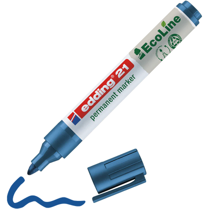 Marcador Permanente edding 21 EcoLine 1,5-3mm 90% Reciclado