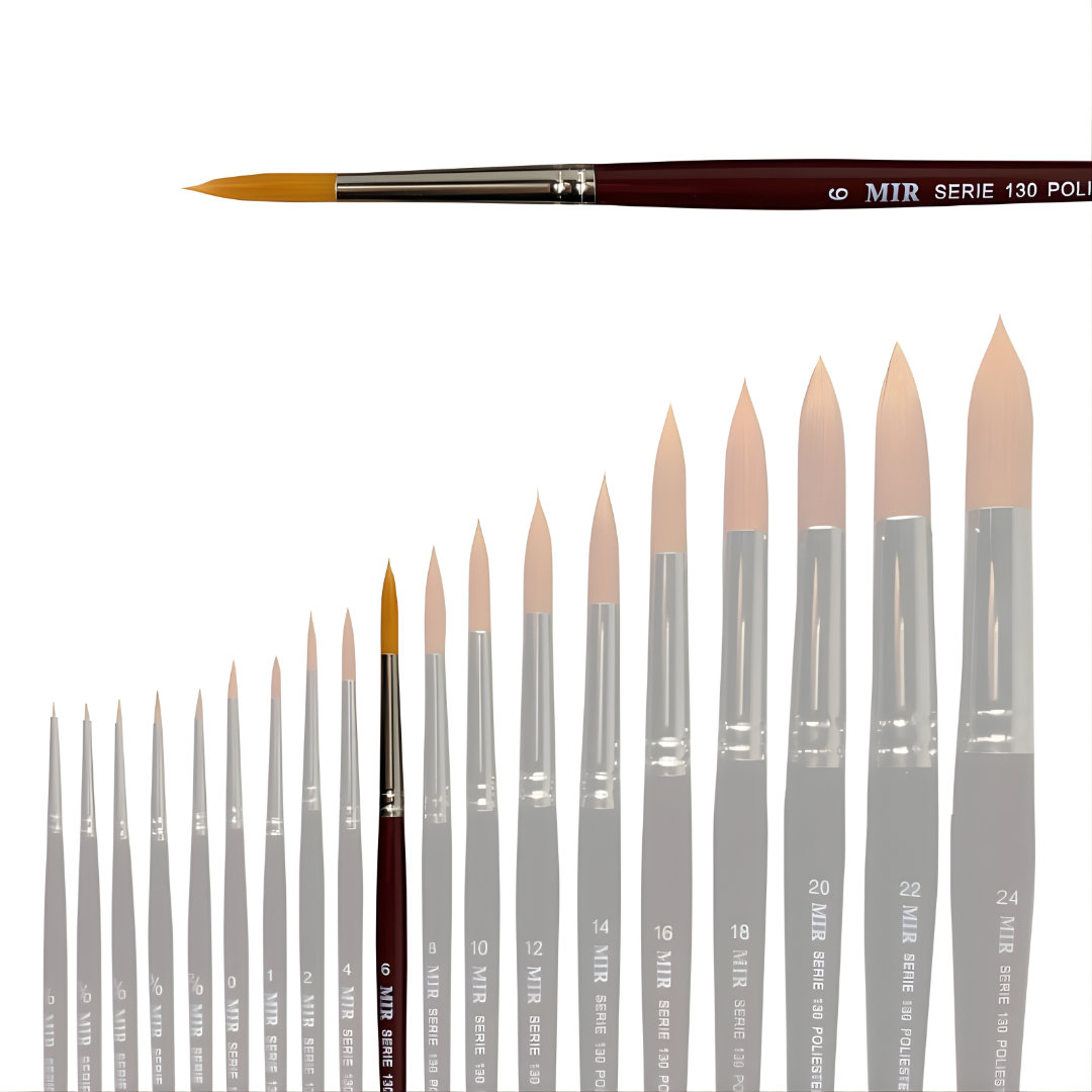 Pincel Redondo Toray Sintético (Números 5/0–10)