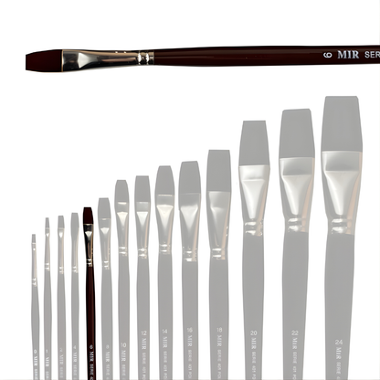 Pincel Plano Teijin Sintético (Números 2, 6 y 12)