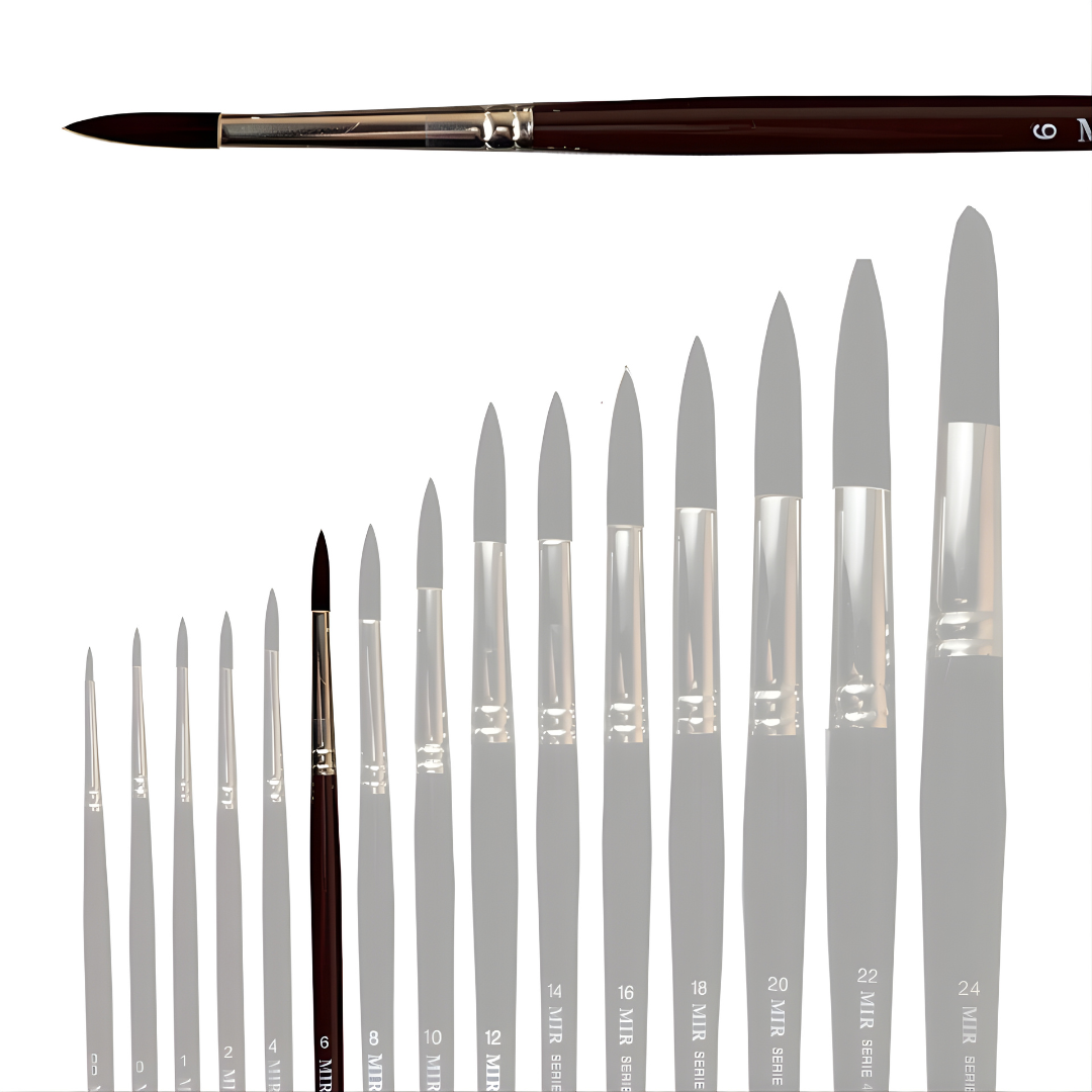 Pincel Redondo Teijin Sintético (Números 2, 6 y 12)