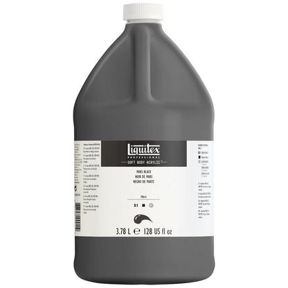 Liquitex Soft Body Negro de Marte, garrafa de 3,78 L