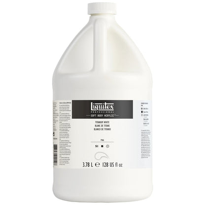 Liquitex Soft Body Blanco de titanio, garrafa de 3,78 L