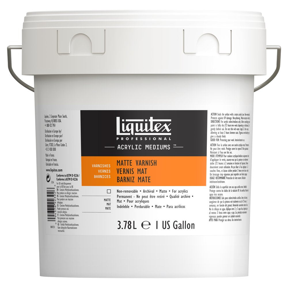 Liquitex Professional Barniz mate, cubo de 3,78 L