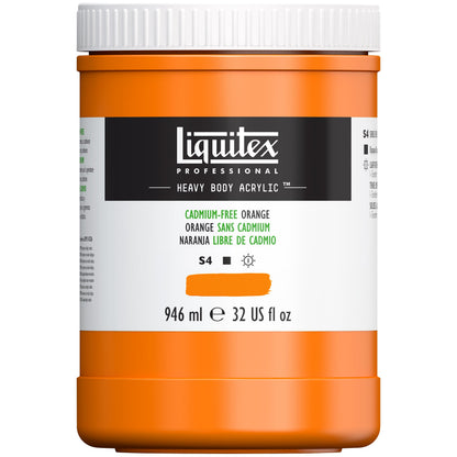 Liquitex Professional Heavy Body, Naranja libre de cadmio n.º 892, bote de 946 ml