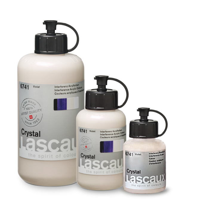 Lascaux Crystal, frascos de 250 ml, 85 ml y 30 ml de color Violet (6741)
