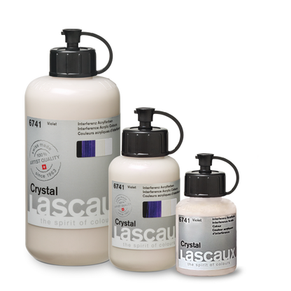 Lascaux Crystal, frascos de 250 ml, 85 ml y 30 ml de color Violet (6741)