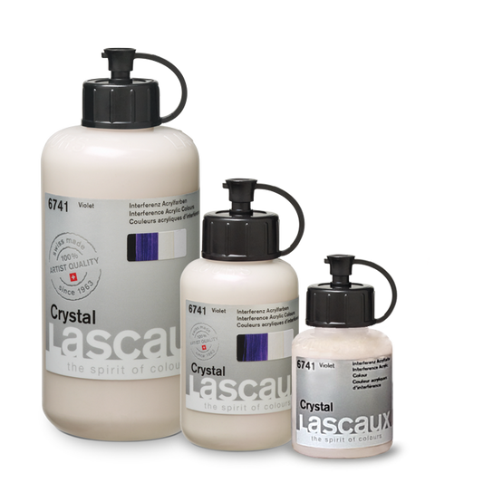 Lascaux Crystal, frascos de 250 ml, 85 ml y 30 ml de color Violet (6741)