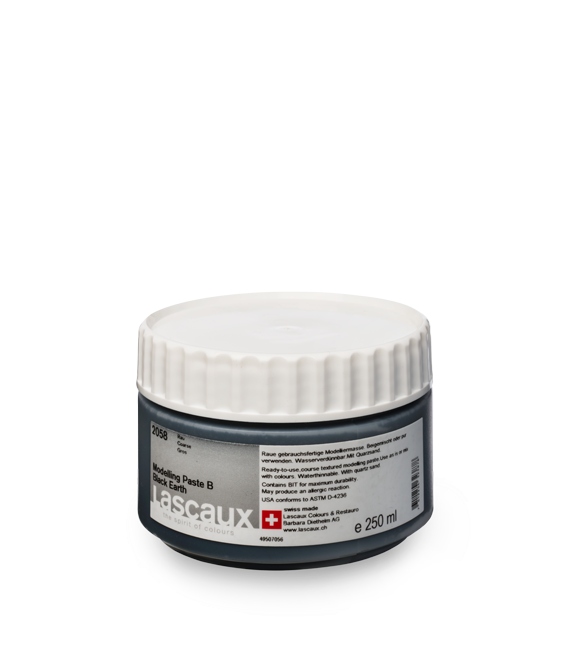 Lascaux Modelling Paste B Black Earth, tarro de 250 ml