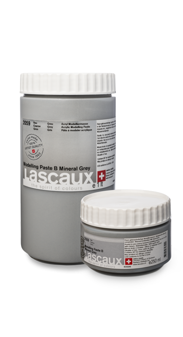 Lascaux Modelling Paste B Mineral Grey, tarros de 250 ml y 1 l