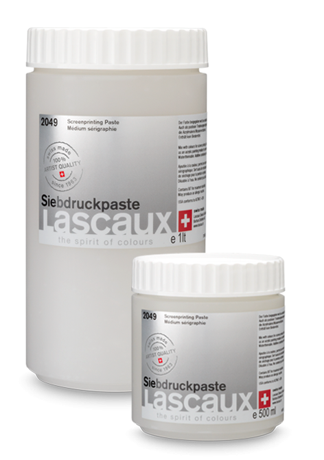 Lascaux Screenprinting Paste, botes de 500 ml y 1 l