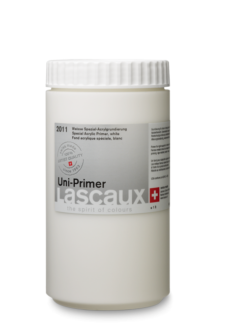 Lascaux Uni-Primer, imprimación acrílica blanca, envase de 1 l