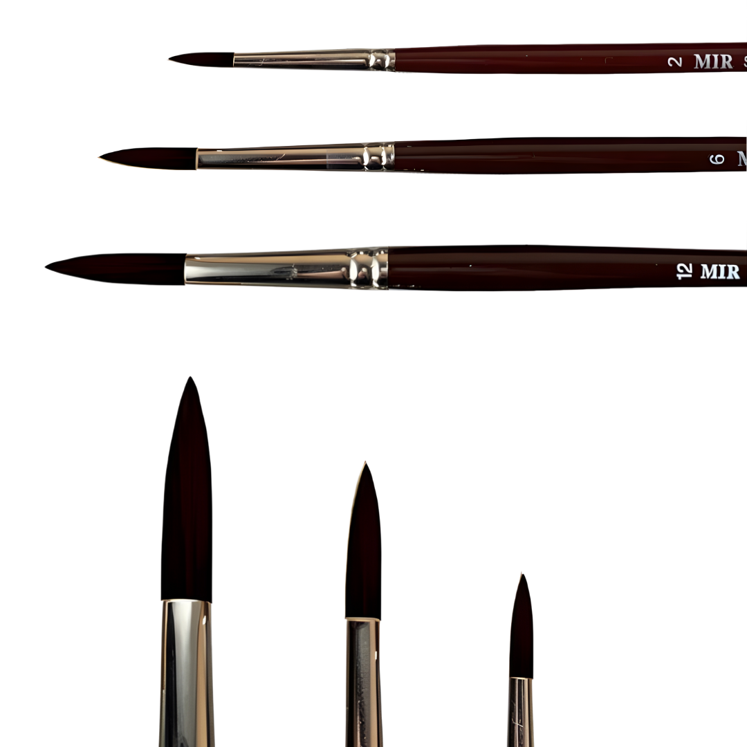 Pincel Redondo Teijin Sintético (Números 2, 6 y 12)