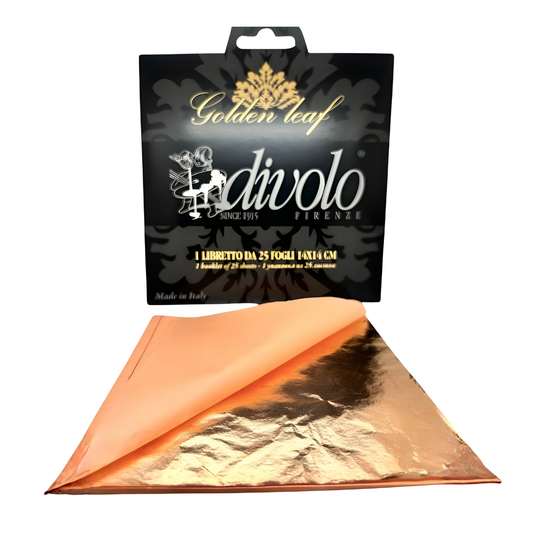 Hoja de imitación oro 14×14 cm (25 hojas) Divolo Firenze