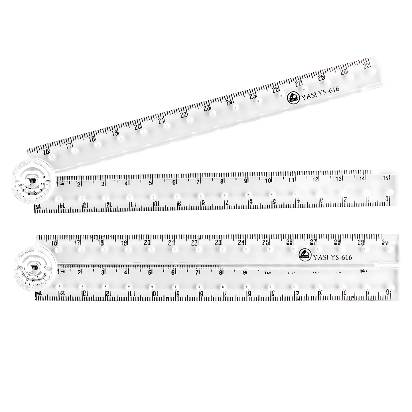 Regla transparente doble 15-30 cm