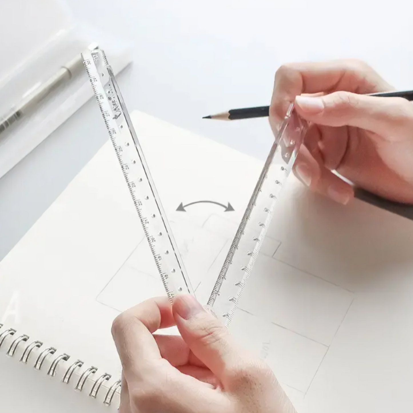 Regla transparente doble 15-30 cm