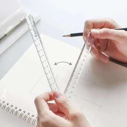 Regla transparente doble 15-30 cm