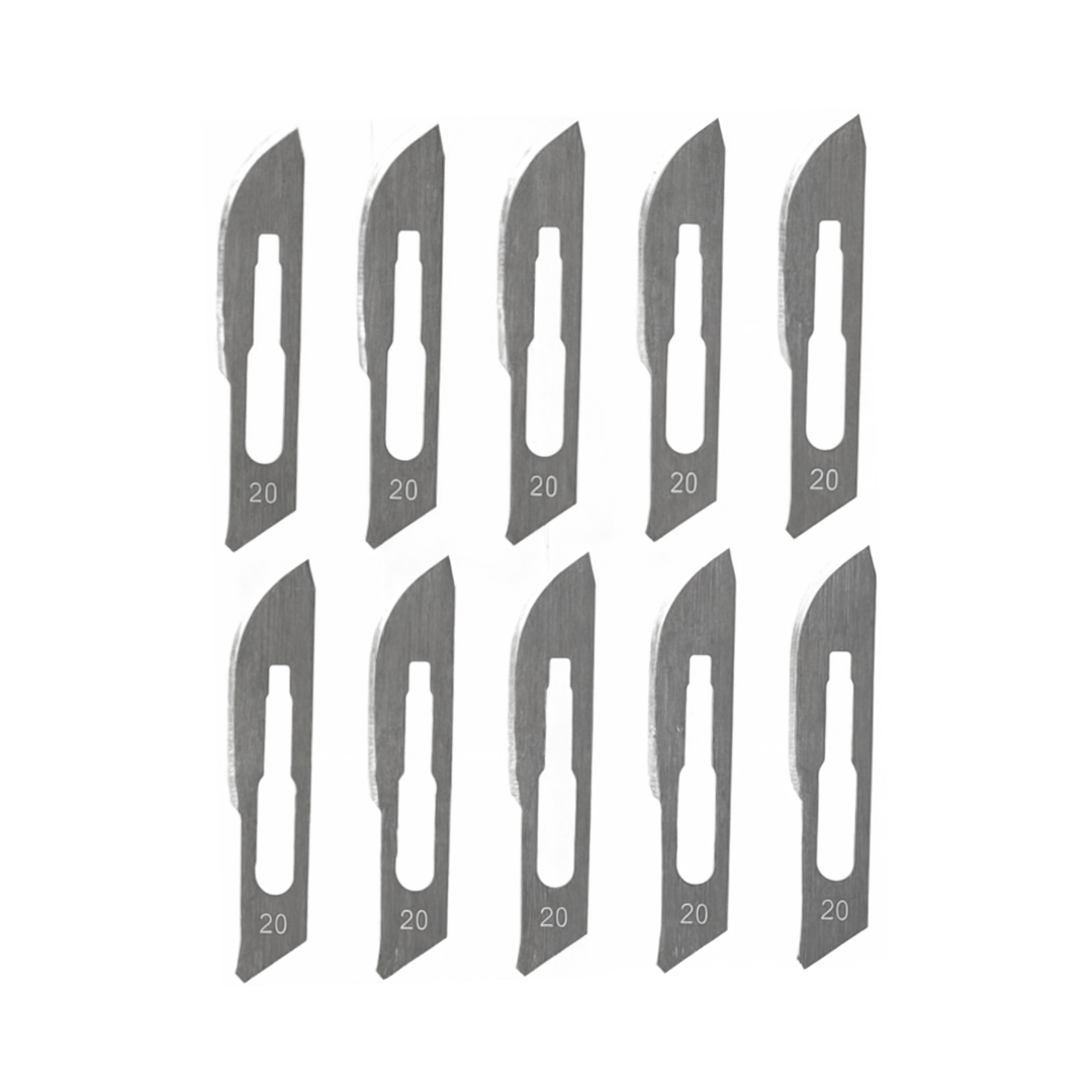 Hojas de bisturí nº 10, 11, 12, 15, 20, 21, 22 y 23 (10 uds. por pack)