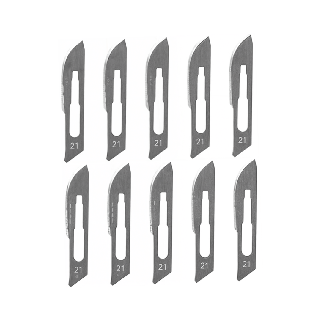 Hojas de bisturí nº 10, 11, 12, 15, 20, 21, 22 y 23 (10 uds. por pack)