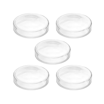 Placa de Petri de Vidre Borosilicat amb Tapa (5 Unitats)