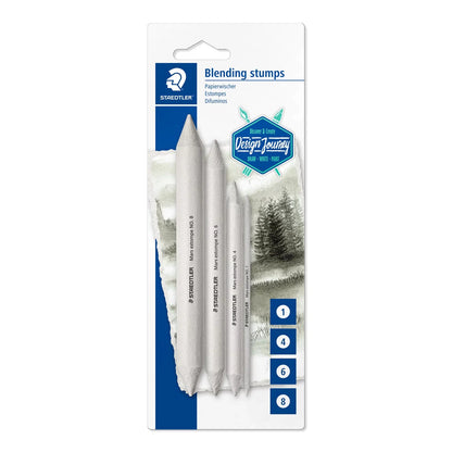 Set 4 Difuminos Staedtler - Difuminado Profesional para Carboncillo, Grafito y Pastel