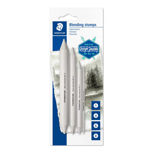 Set 4 Difuminos Staedtler - Difuminado Profesional para Carboncillo, Grafito y Pastel