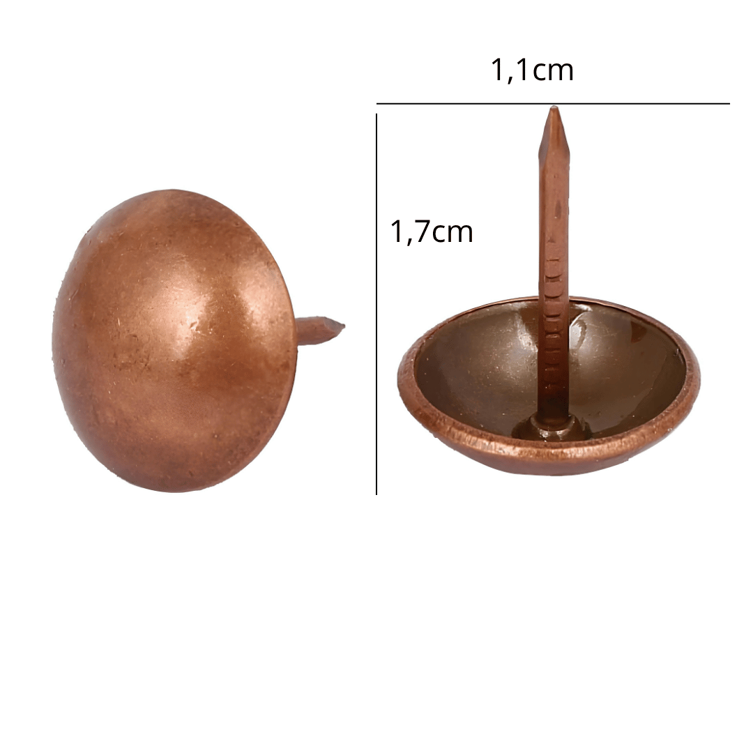 Tachuela lisa bronce rojo antiguo