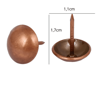 Tachuela lisa bronce rojo antiguo
