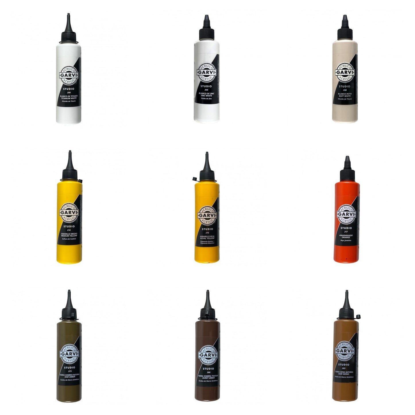 Acrílico GARVI Studio MIR — Blancos, Amarillos y Tierras · 200 ml a 5 L