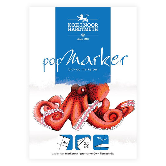 Bloc Koh-i-Noor Pop Marker A5 - 25 Hojas para Rotuladores y Marcadores Profesionales
