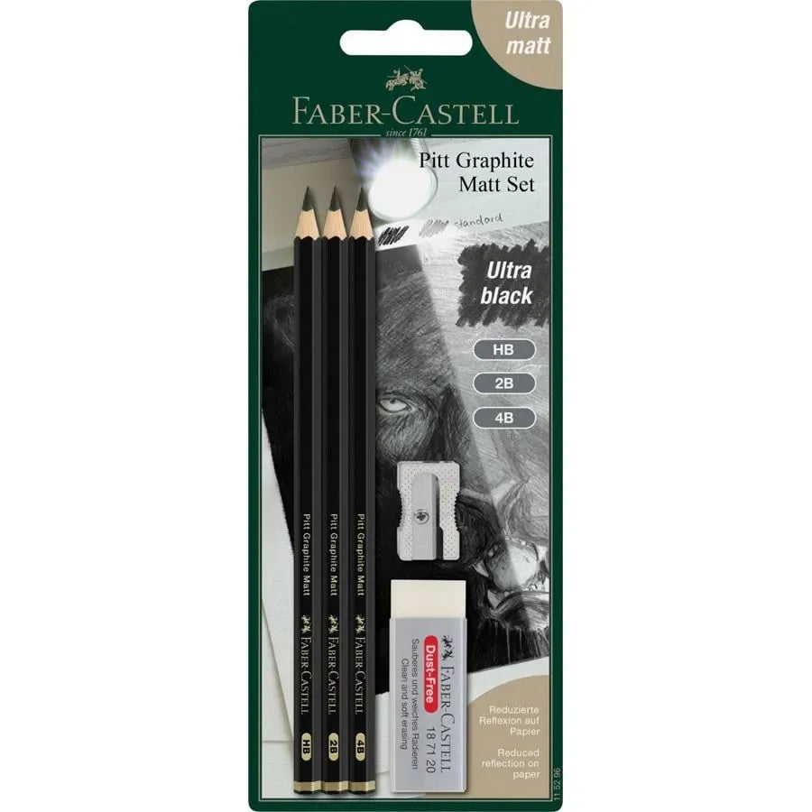 Blíster con 5 piezas Pitt Graphite Matt
