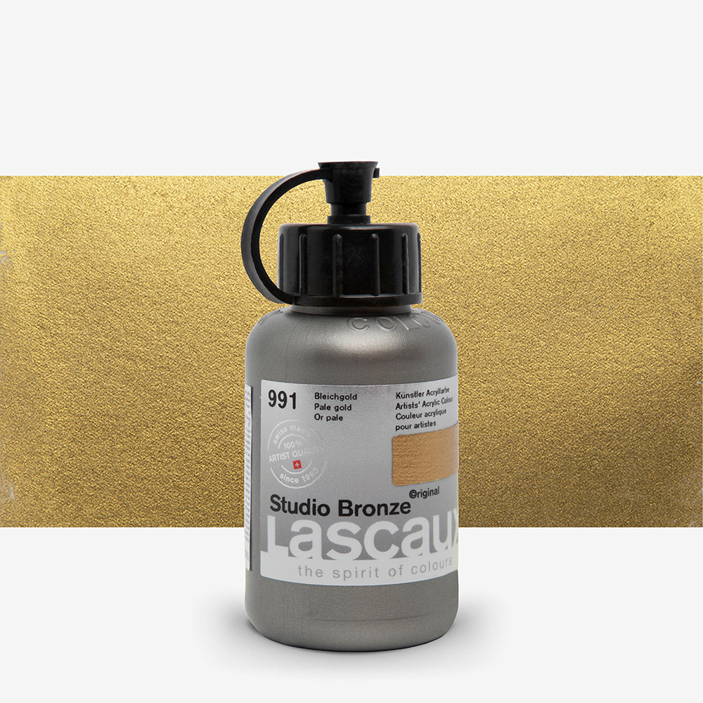 Lascaux Studio Bronze 991 Oro pálido — acrílico metálico