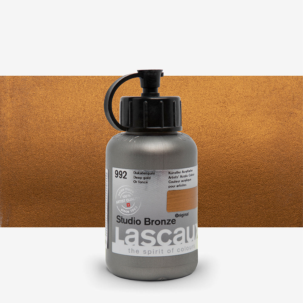 Lascaux Studio Bronze 992 Oro oscuro — acrílico metálico