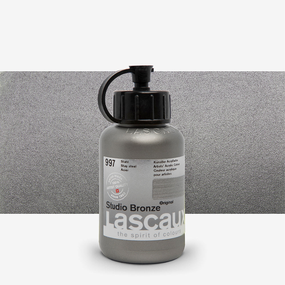 Lascaux Studio Bronze 997 Acero — acrílico metálico