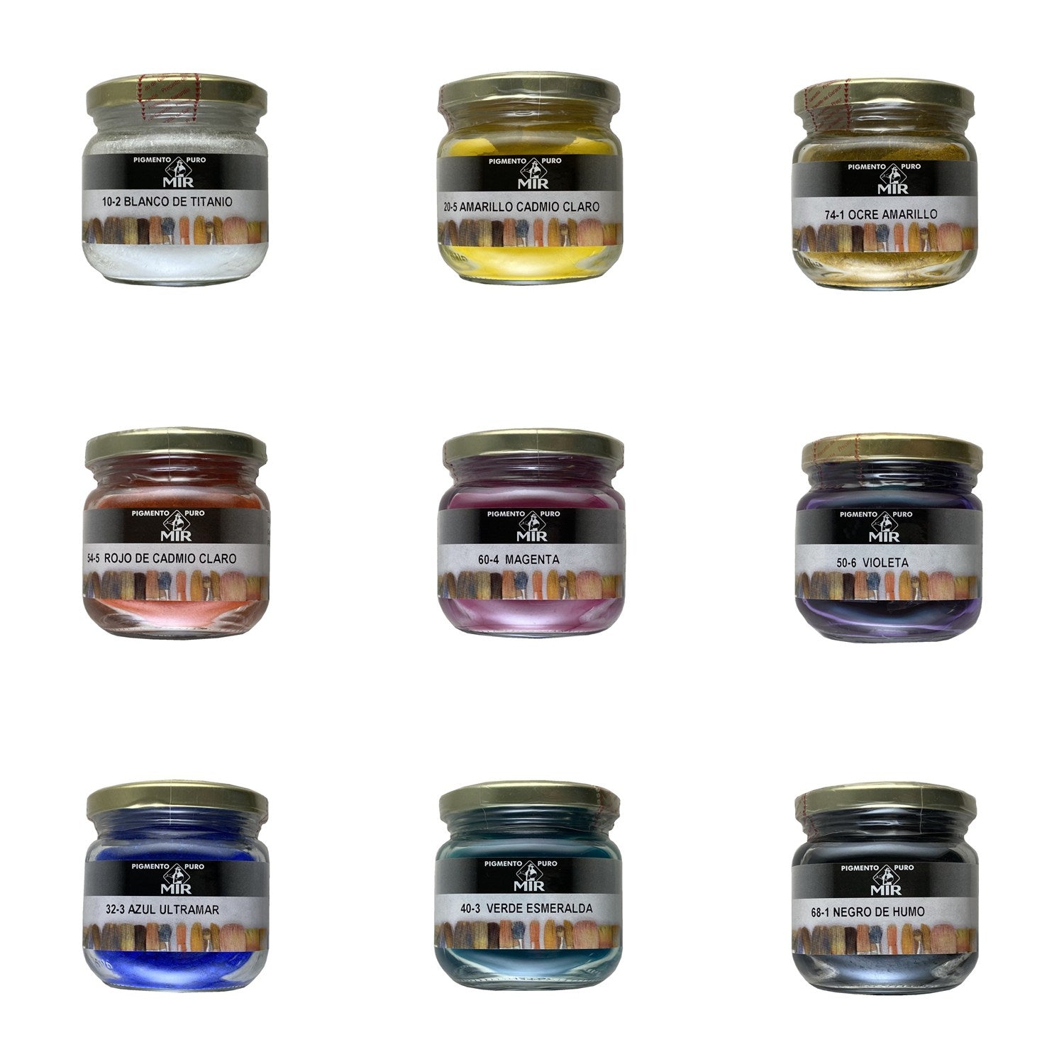 Gama de Pigmentos Puros MIR 150 ml - 9 colores